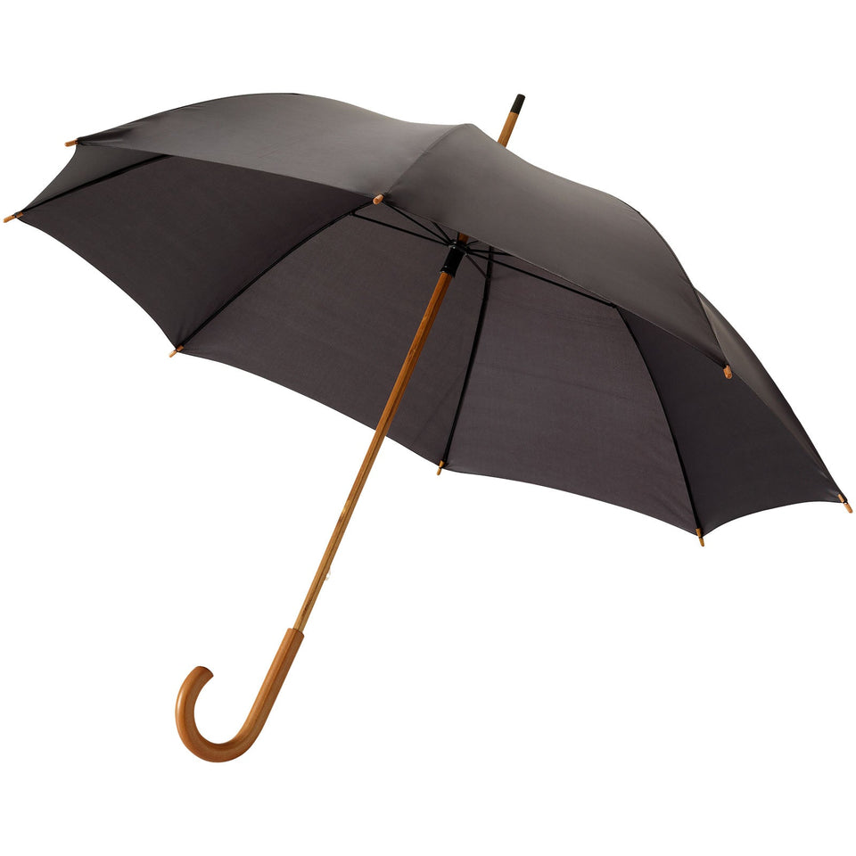 Ombrello Jova da 23" con manico e asta in legno personalizzato con logo - Pubblienne