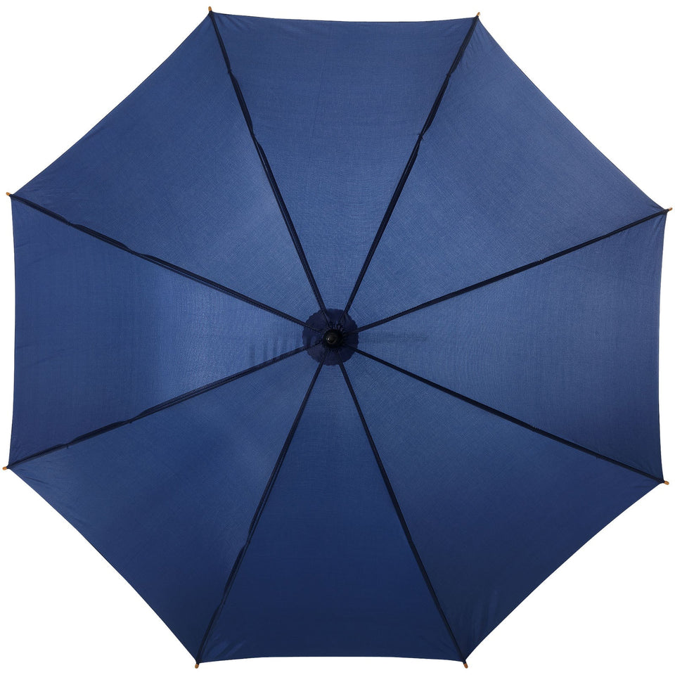 Ombrello Jova da 23" con manico e asta in legno personalizzato con logo - Pubblienne