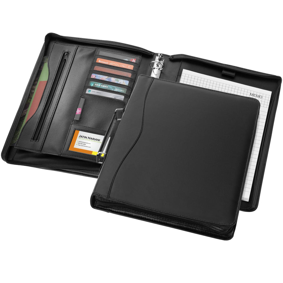 Portadocumenti a valigetta A4 Ebony personalizzato con logo - Pubblienne