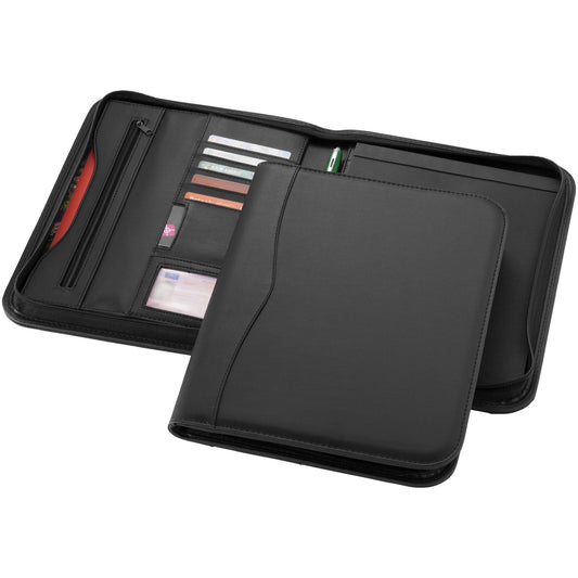 Portadocumenti A4 con cerniera Ebony personalizzato con logo - Pubblienne
