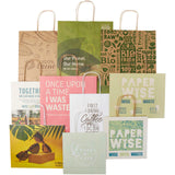 Box campionatura sacchetti assortiti realizzati con scarti agricoli e carta kraft personalizzato con logo - Pubblienne