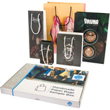Box campionatura sacchetti assortiti di carta integra realizzati a mano personalizzato con logo - Pubblienne