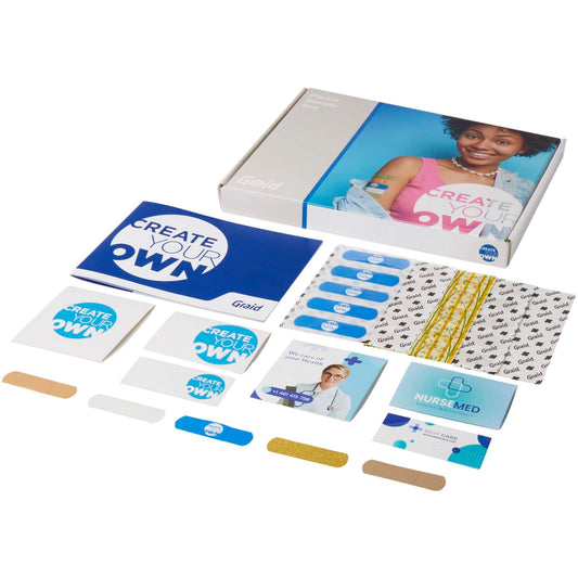 Box campionatura con cerotti assortiti personalizzato con logo - Pubblienne