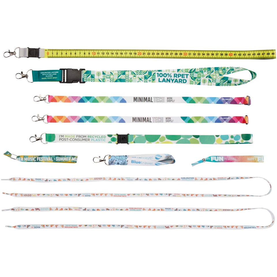 Confezione con cordini assortiti con stampa a sublimazione personalizzato con logo - Pubblienne