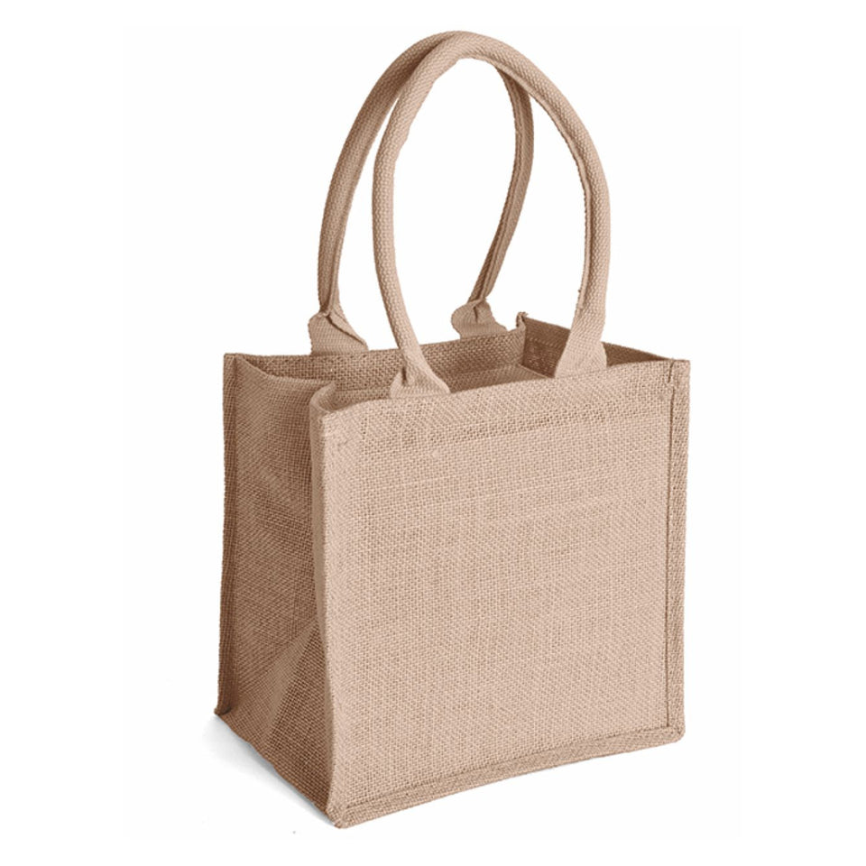 1043 Gelso - Borsa Mare In Juta Dimensioni: cm 24x24x17 personalizzato con logo - Pubblienne