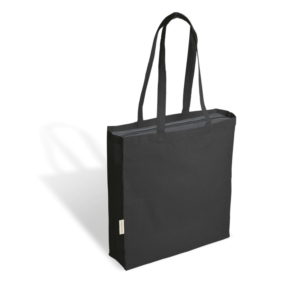 1110 Lorena Black - Borsa Shopping In Canvas Dimensioni: cm 36x52x16 personalizzato con logo - Pubblienne