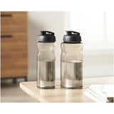 Borraccia sportiva H2O Active® Base da 650 ml con coperchio a scatto personalizzato con logo - Pubblienne