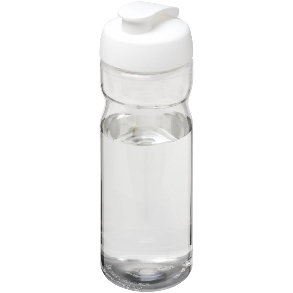 Borraccia sportiva H2O Active® Base da 650 ml con coperchio a scatto personalizzato con logo - Pubblienne