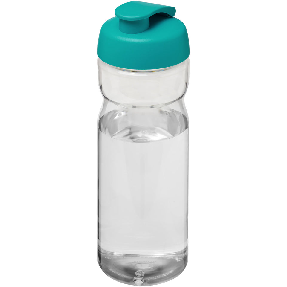 Borraccia sportiva H2O Active® Base da 650 ml con coperchio a scatto personalizzato con logo - Pubblienne