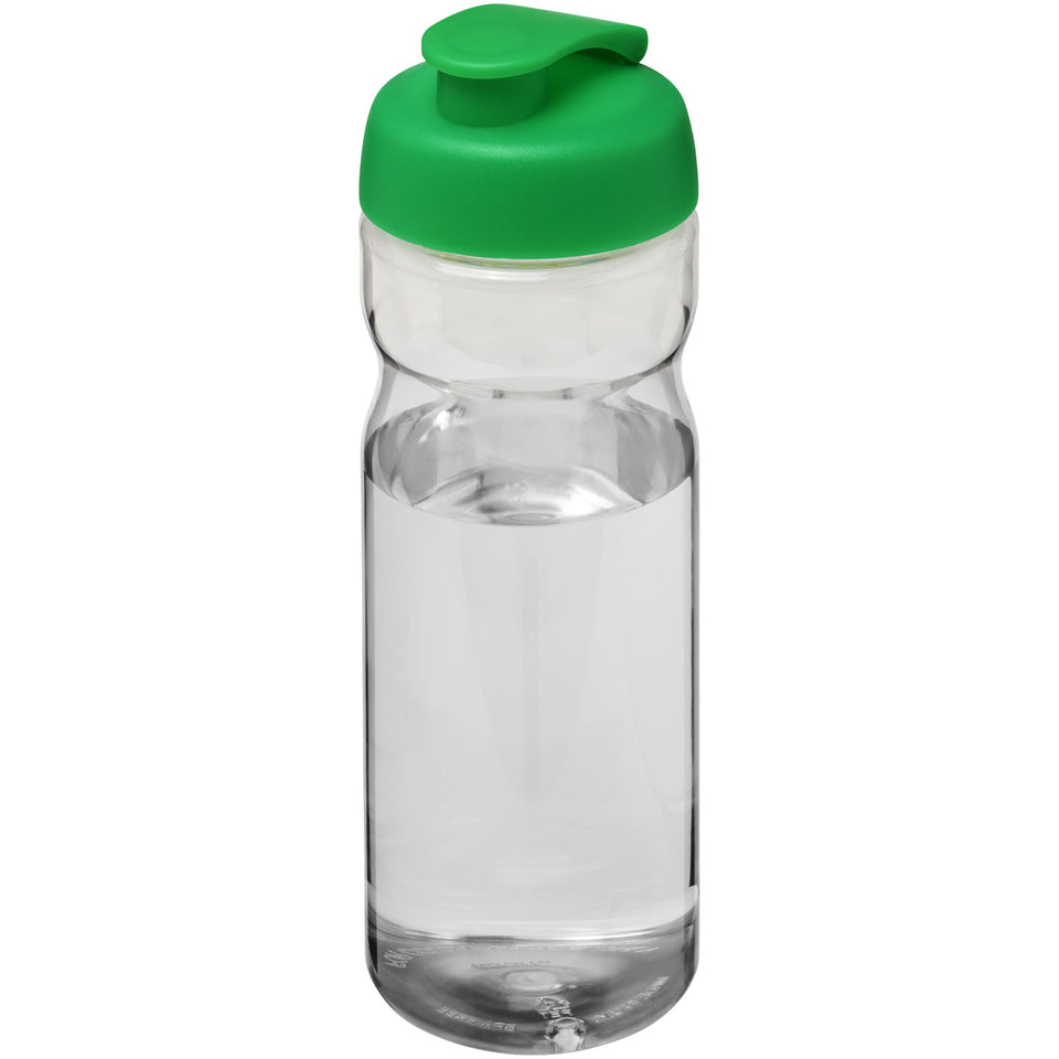 Borraccia sportiva H2O Active® Base da 650 ml con coperchio a scatto personalizzato con logo - Pubblienne