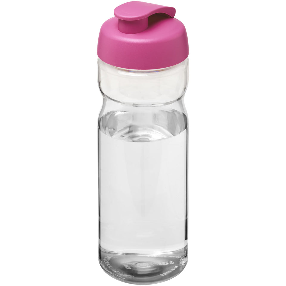 Borraccia sportiva H2O Active® Base da 650 ml con coperchio a scatto personalizzato con logo - Pubblienne