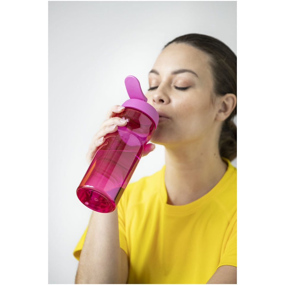 Borraccia sportiva H2O Active® Base da 650 ml con coperchio a scatto personalizzato con logo - Pubblienne