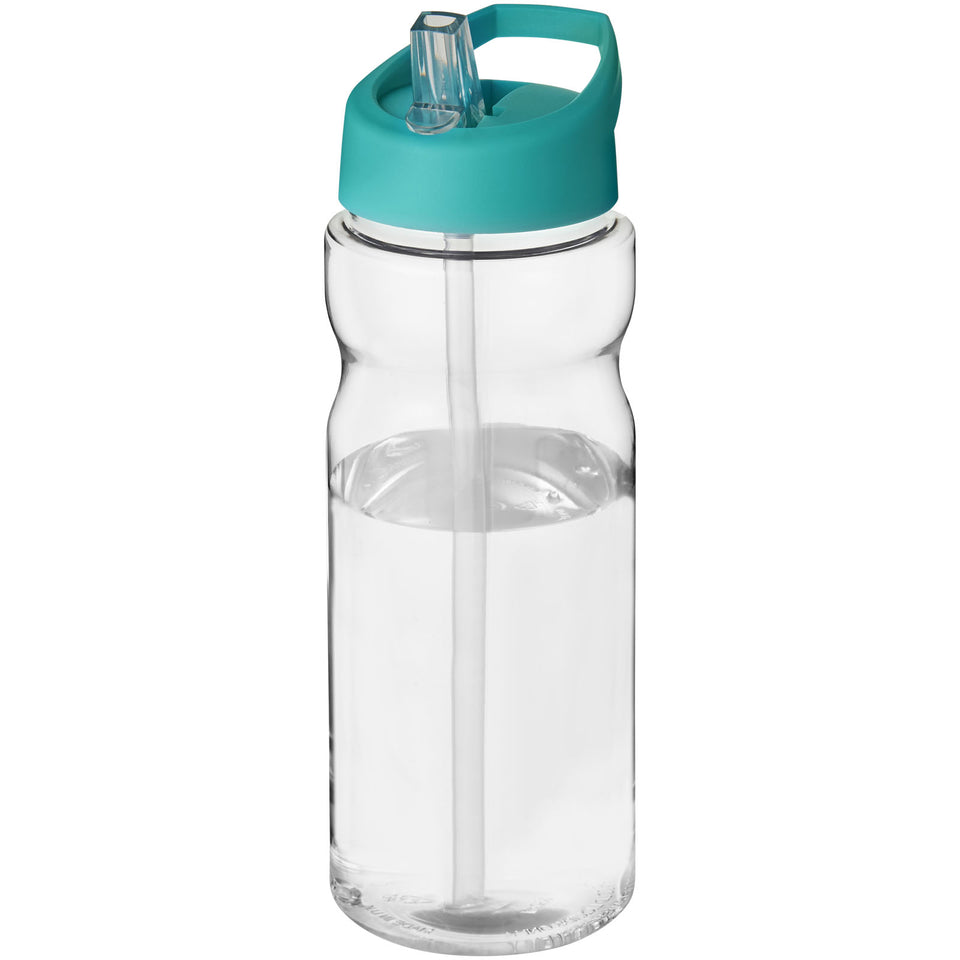 Borraccia sportiva H2O Active® Base da 650 ml con coperchio con beccuccio personalizzato con logo - Pubblienne