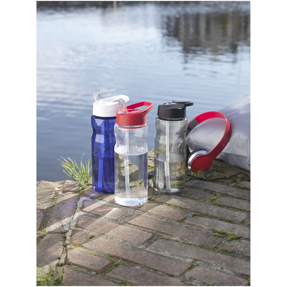 Borraccia sportiva H2O Active® Base da 650 ml con coperchio con beccuccio personalizzato con logo - Pubblienne