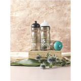 Borraccia sportiva H2O Active® Eco Base da 650 ml con coperchio a cupola personalizzato con logo - Pubblienne