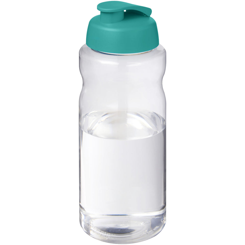 Borraccia sportiva da 1 litro con coperchio a scatto H2O Active® Big Base personalizzato con logo - Pubblienne