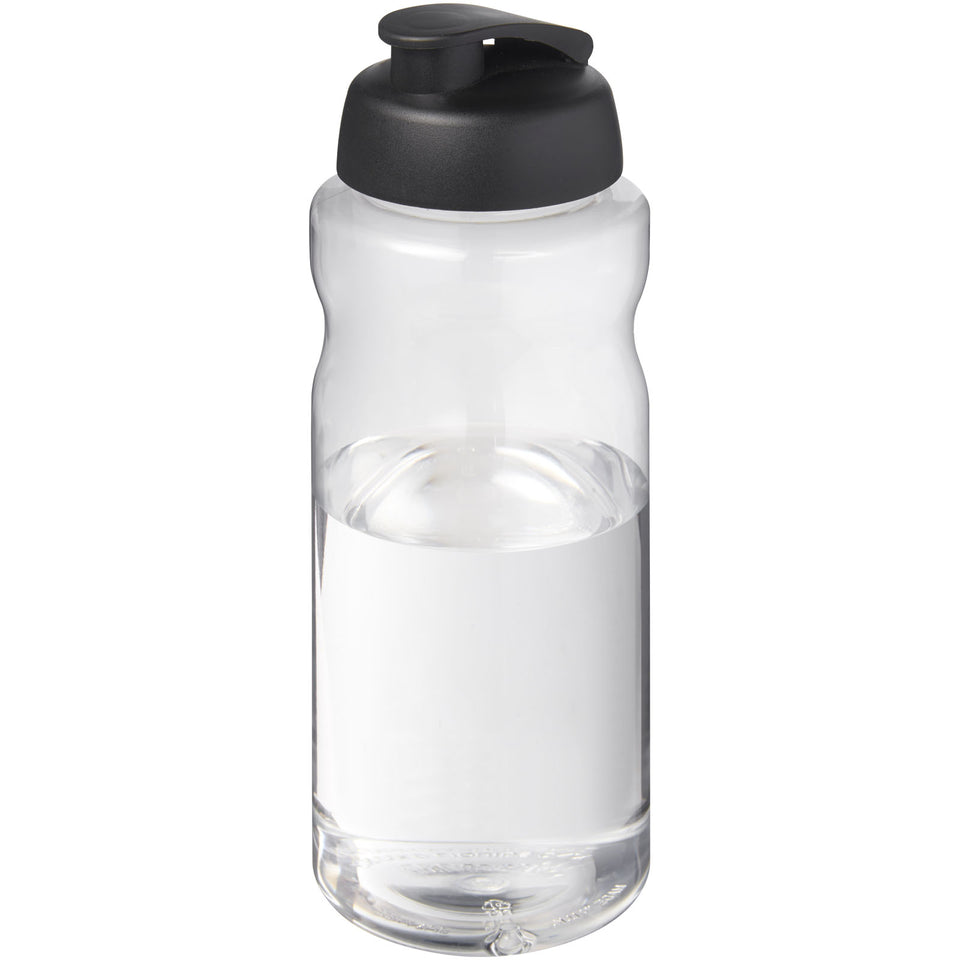 Borraccia sportiva da 1 litro con coperchio a scatto H2O Active® Big Base personalizzato con logo - Pubblienne