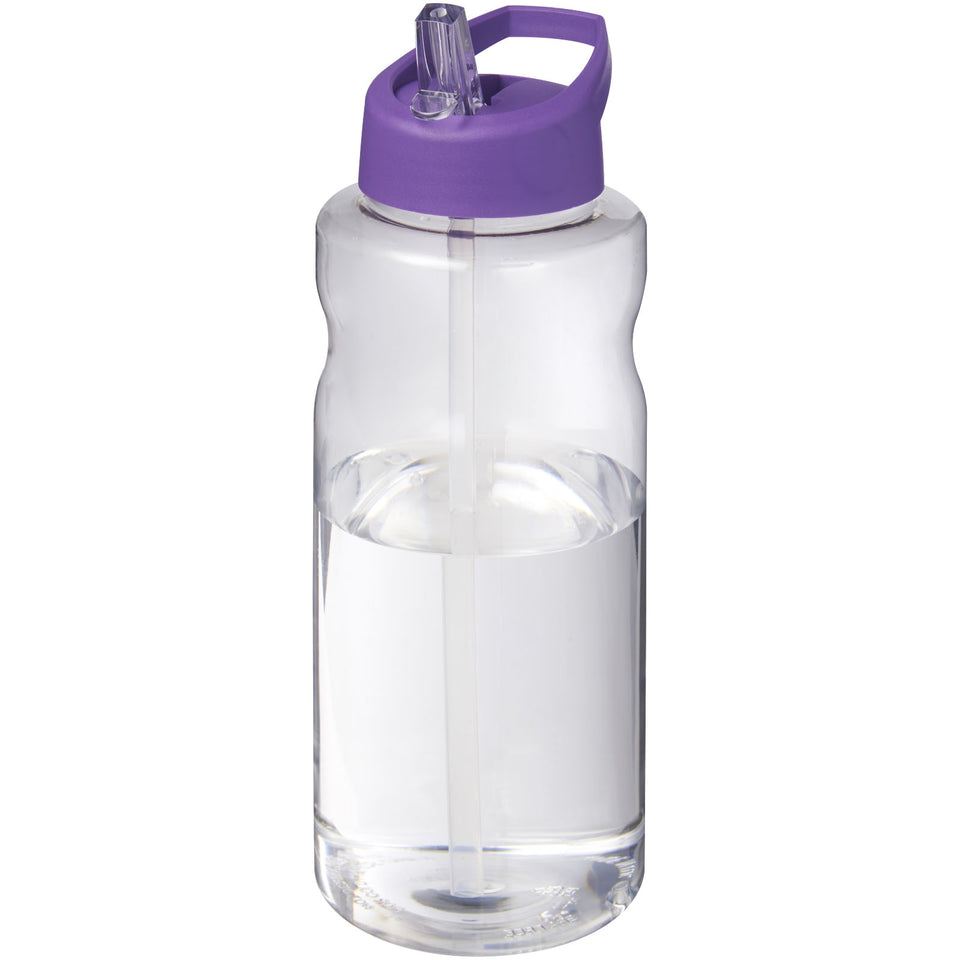 Borraccia sportiva da 1 litro con coperchio a beccuccio H2O Active® Big Base personalizzato con logo - Pubblienne