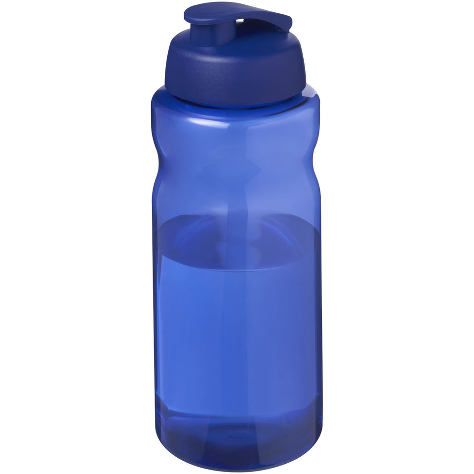 Borraccia sportiva da 1 litro con coperchio a scatto H2O Active® Eco Big Base personalizzato con logo - Pubblienne
