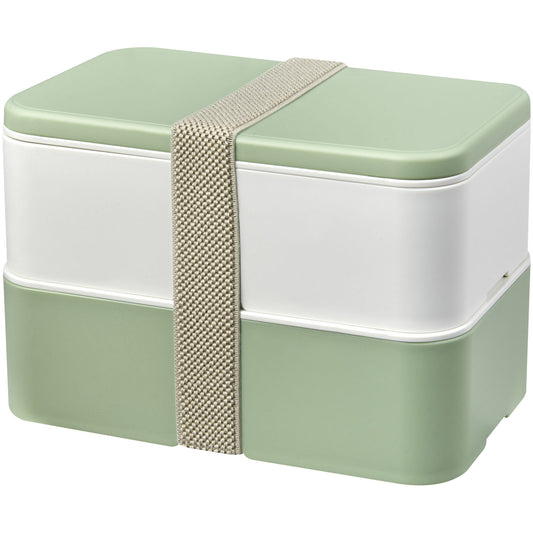 Portavivande a doppio strato MIYO Renew da 700 + 700 ml personalizzato con logo - Pubblienne