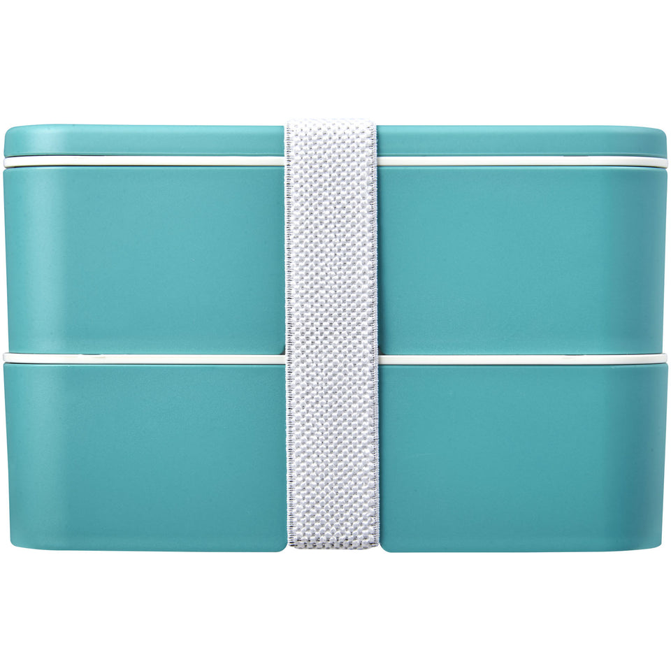 Portavivande a doppio strato MIYO Renew da 700 + 700 ml personalizzato con logo - Pubblienne