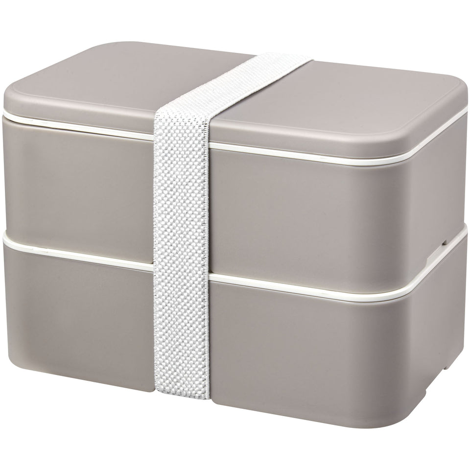 Portavivande a doppio strato MIYO Renew da 700 + 700 ml personalizzato con logo - Pubblienne