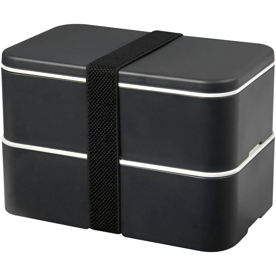 Portavivande a doppio strato MIYO Renew da 700 + 700 ml personalizzato con logo - Pubblienne