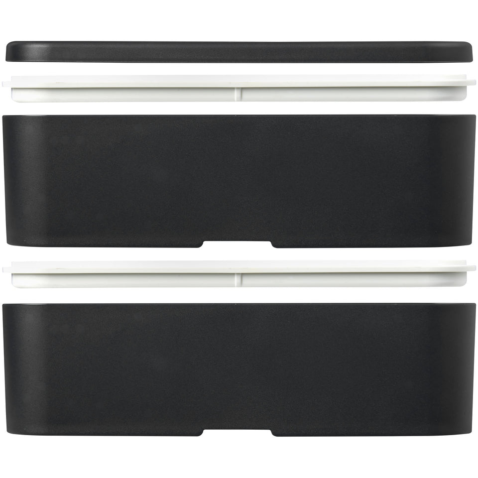 Portavivande a doppio strato MIYO Renew da 700 + 700 ml personalizzato con logo - Pubblienne