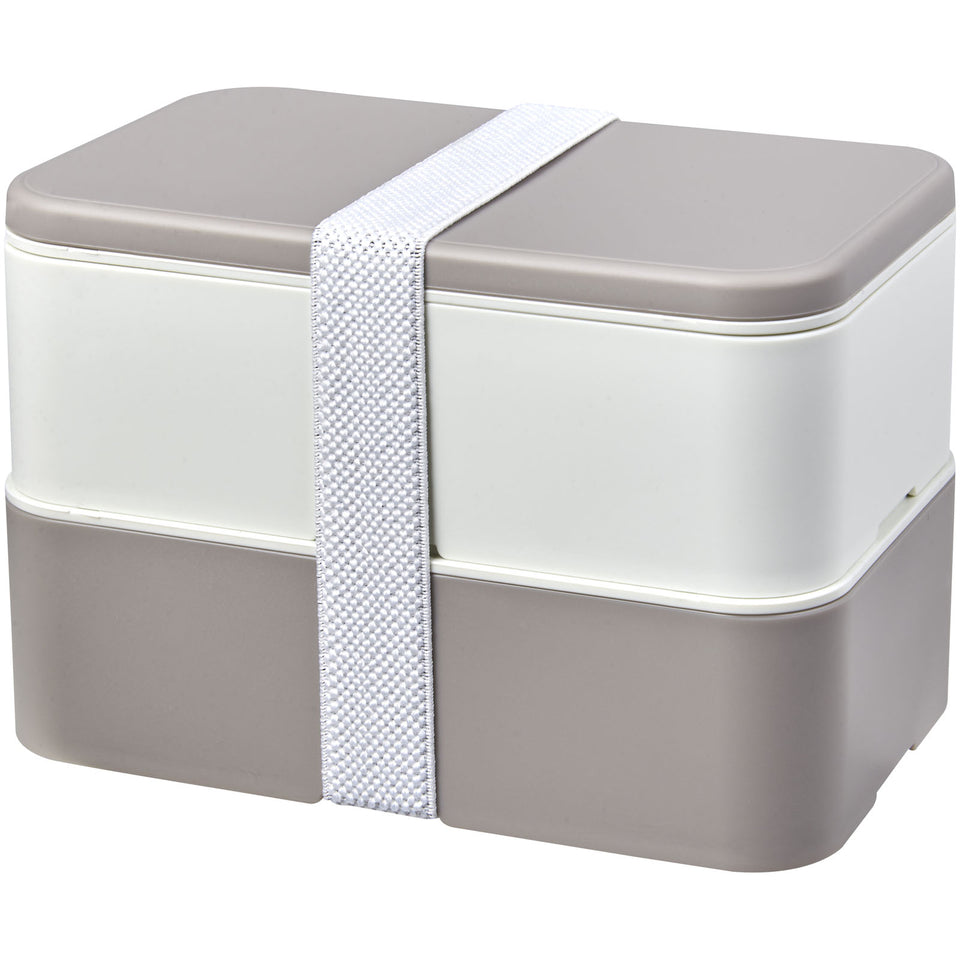 Portavivande a doppio strato MIYO Renew da 700 + 700 ml personalizzato con logo - Pubblienne