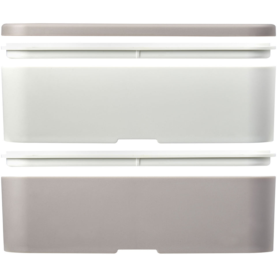 Portavivande a doppio strato MIYO Renew da 700 + 700 ml personalizzato con logo - Pubblienne