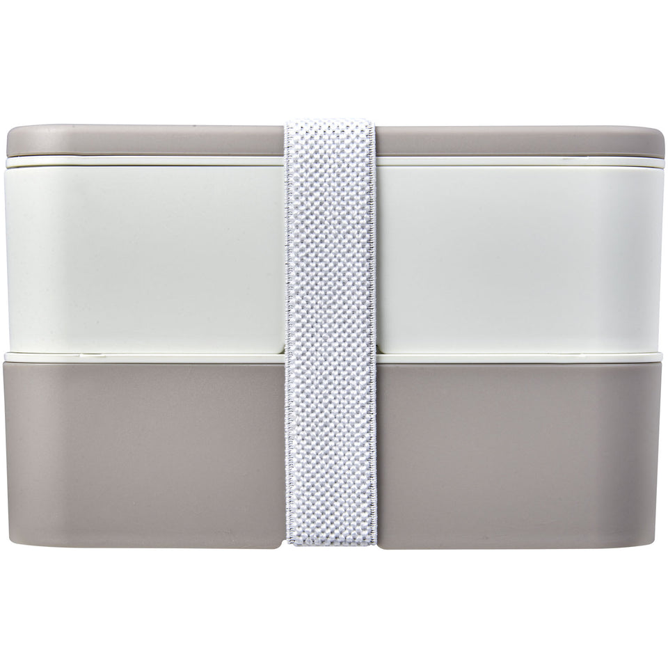 Portavivande a doppio strato MIYO Renew da 700 + 700 ml personalizzato con logo - Pubblienne