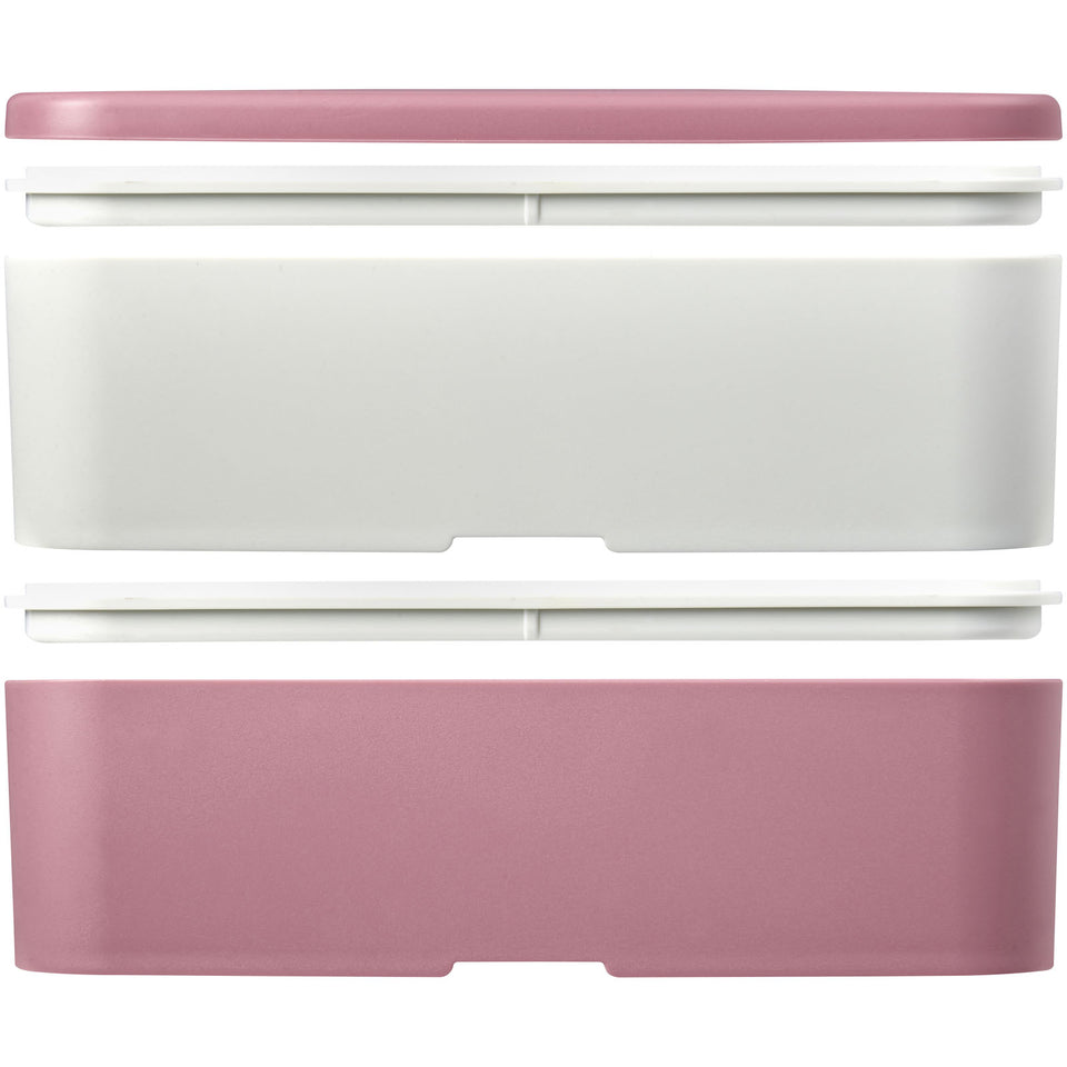 Portavivande a doppio strato MIYO Renew da 700 + 700 ml personalizzato con logo - Pubblienne