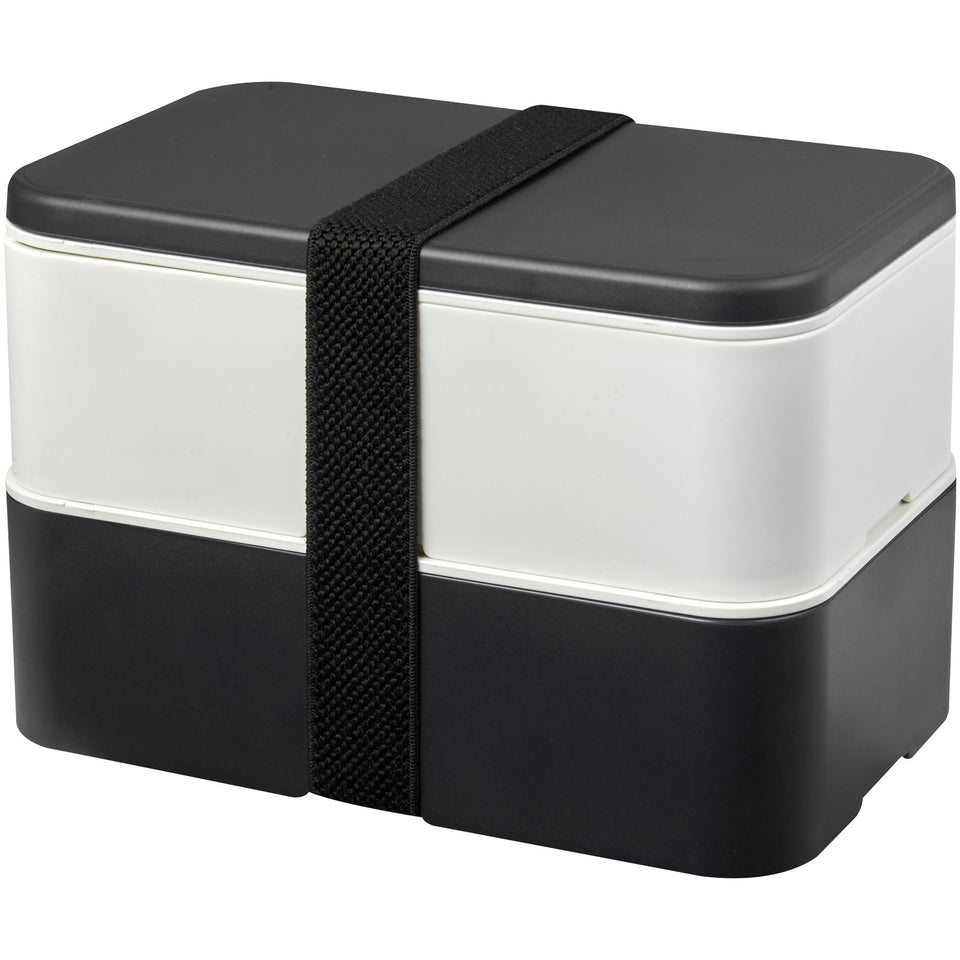 Portavivande a doppio strato MIYO Renew da 700 + 700 ml personalizzato con logo - Pubblienne