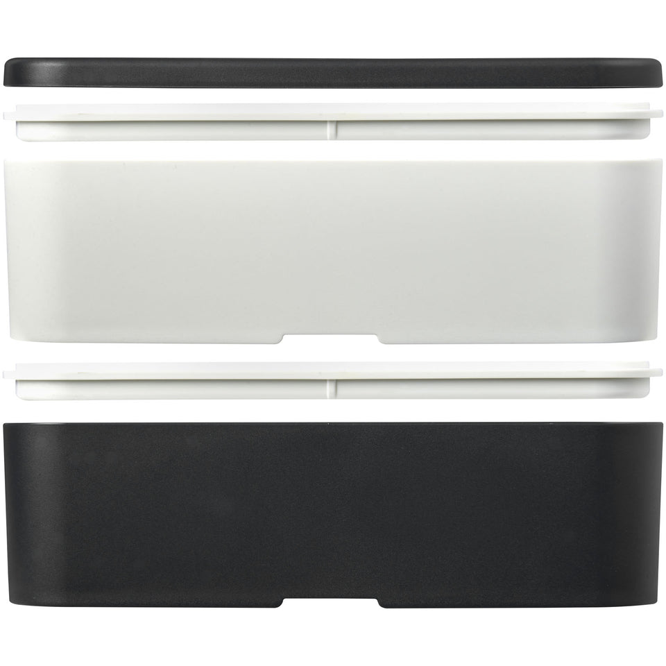 Portavivande a doppio strato MIYO Renew da 700 + 700 ml personalizzato con logo - Pubblienne
