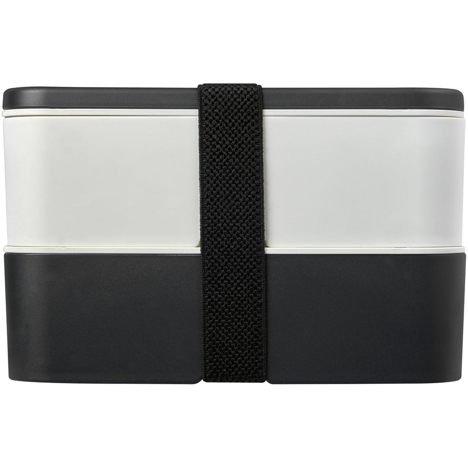 Portavivande a doppio strato MIYO Renew da 700 + 700 ml personalizzato con logo - Pubblienne