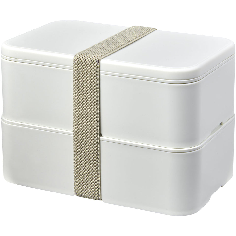 Portavivande a doppio strato MIYO Renew da 700 + 700 ml personalizzato con logo - Pubblienne