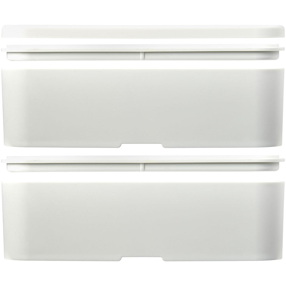 Portavivande a doppio strato MIYO Renew da 700 + 700 ml personalizzato con logo - Pubblienne