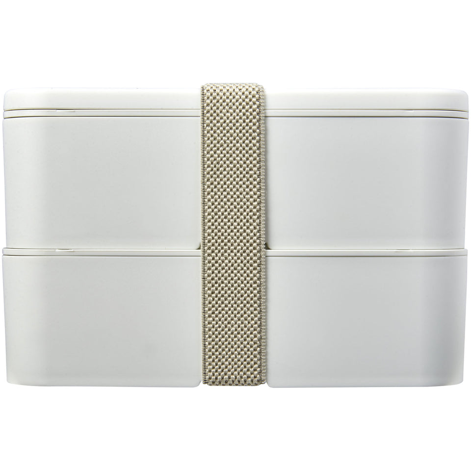 Portavivande a doppio strato MIYO Renew da 700 + 700 ml personalizzato con logo - Pubblienne