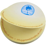 Foglietti adesivi in carta riciclata a forma rotonda Sticky-Mate® personalizzato con logo - Pubblienne
