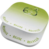 Foglietti adesivi in carta riciclata quadrati con angoli arrotondati Sticky-Mate® personalizzato con logo - Pubblienne