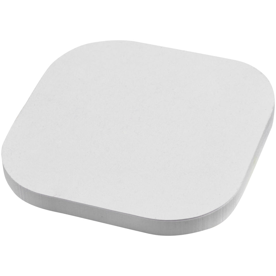 Foglietti adesivi in carta riciclata quadrati con angoli arrotondati Sticky-Mate® personalizzato con logo - Pubblienne