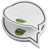 Foglietti adesivi in carta riciclata a forma di fumetto Sticky-Mate® personalizzato con logo - Pubblienne