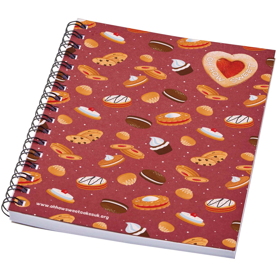 Blocco note A6 colorato con spirale Desk-Mate® personalizzato con logo - Pubblienne