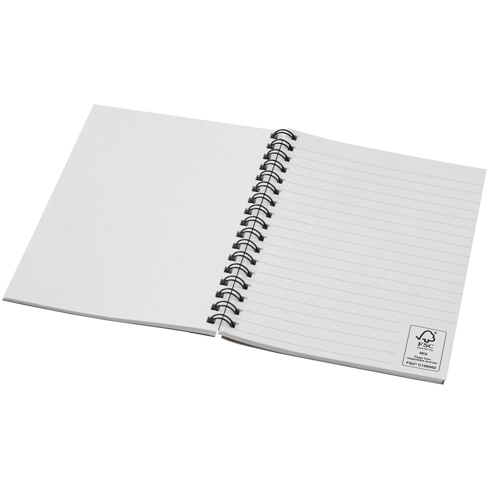 Blocco note A6 colorato con spirale Desk-Mate® personalizzato con logo - Pubblienne