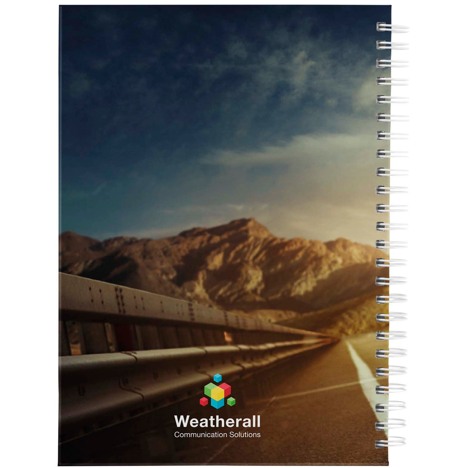 Agenda formato A5 con copertina rigida e senza data Desk-Mate® personalizzato con logo - Pubblienne