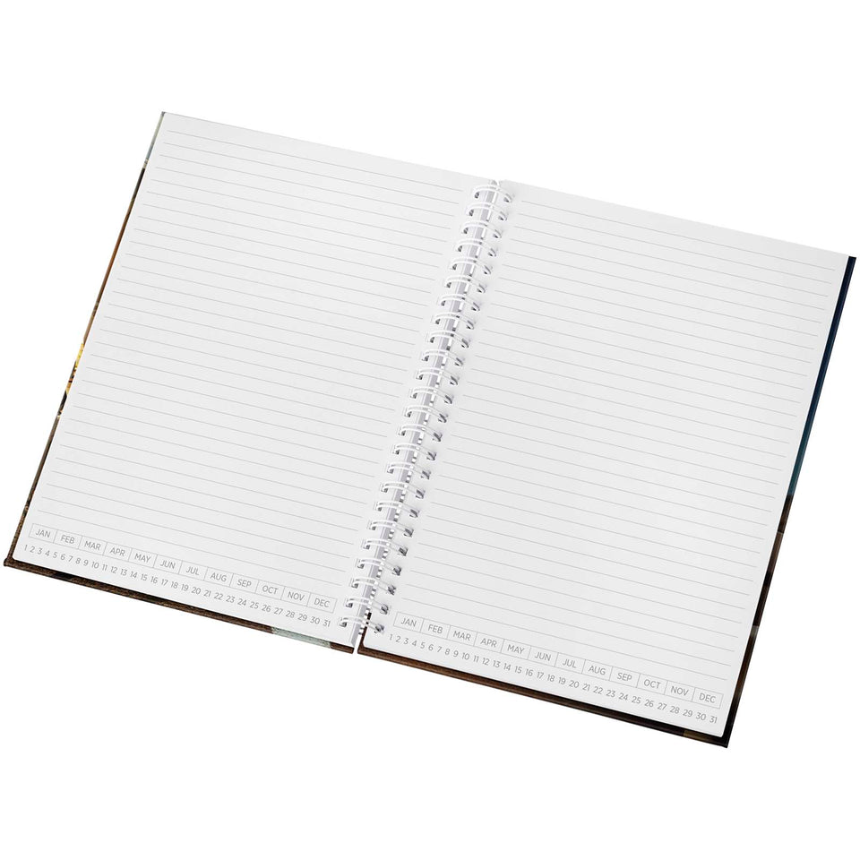 Agenda formato A5 con copertina rigida e senza data Desk-Mate® personalizzato con logo - Pubblienne