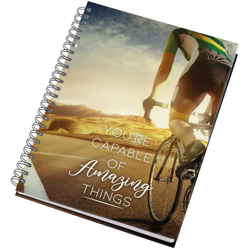 Agenda formato A5 con copertina rigida e senza data Desk-Mate® personalizzato con logo - Pubblienne