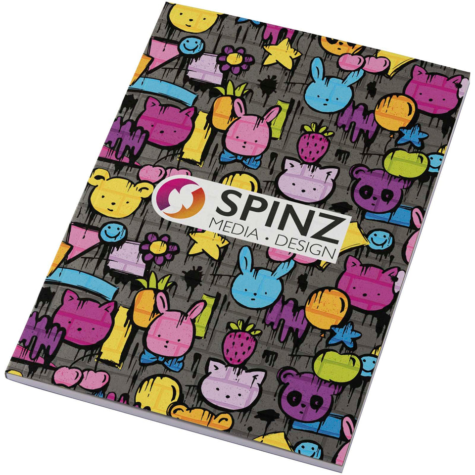 Blocco note formato A5 con copertina morbida da 50 fogli Novella Austen Colours personalizzato con logo - Pubblienne