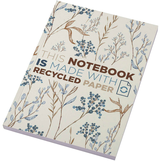 Blocco note formato A5 con copertina morbida riciclata e 100 fogli Novella Austen Colours personalizzato con logo - Pubblienne