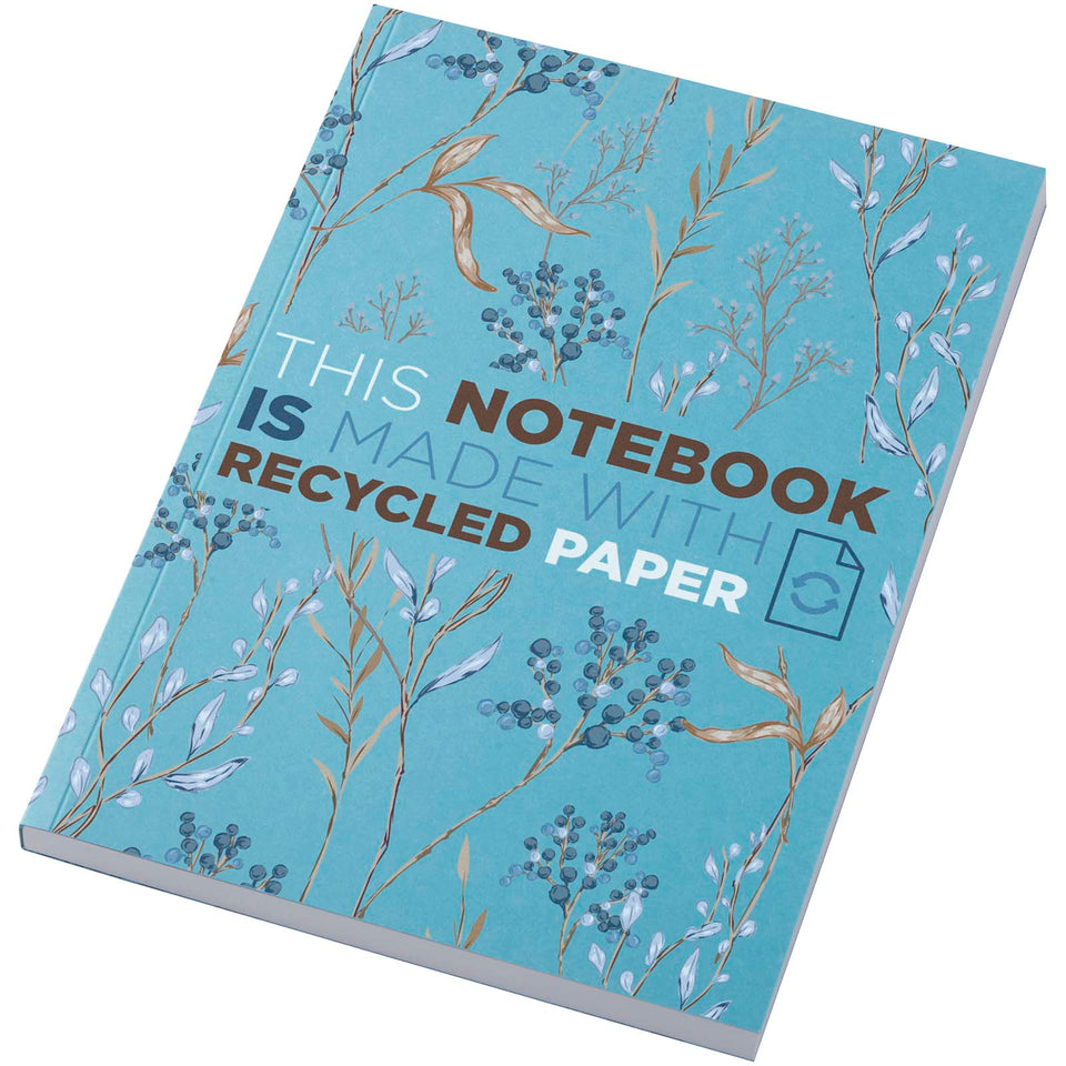 Blocco note formato A5 con copertina morbida riciclata e 100 fogli Novella Austen Colours personalizzato con logo - Pubblienne